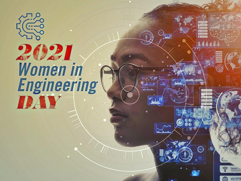 portrait of woman in engineering