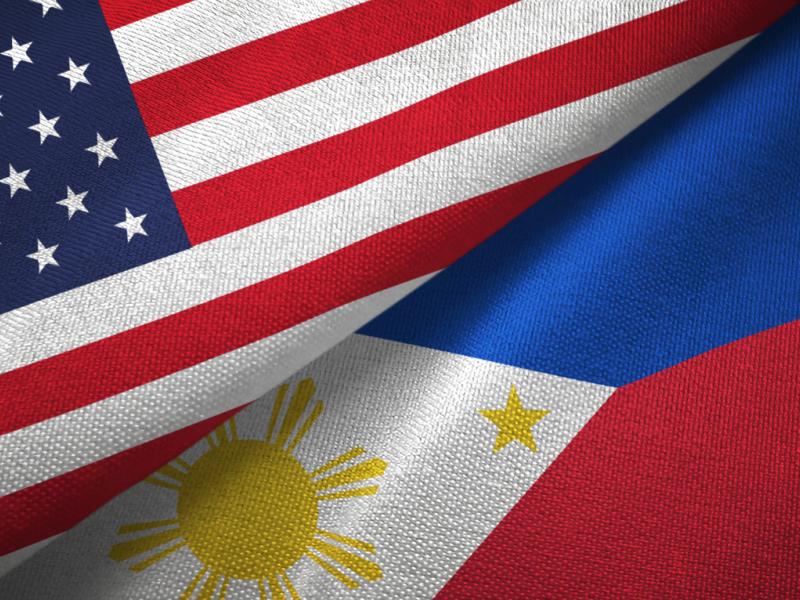 U.S. and Philippines flags
