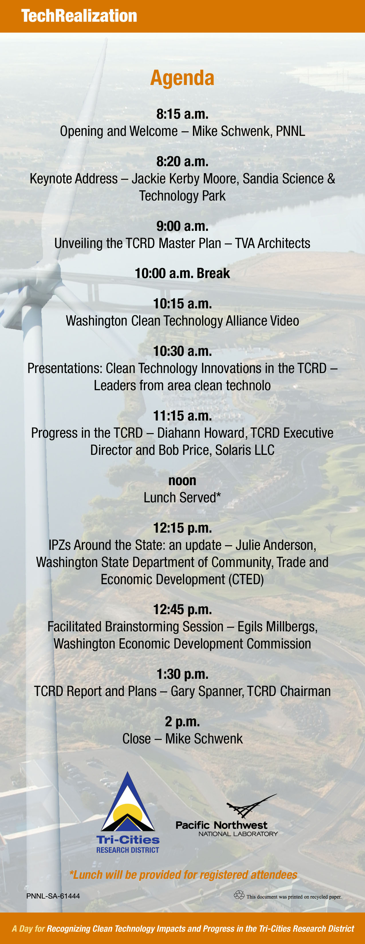 workshop agenda presented as a flyer
