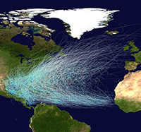 atlantic hurricane tracks