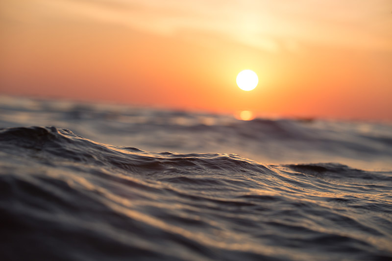 ocean at dusk