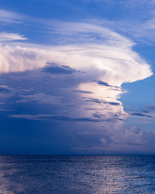 cloud formation over the sea