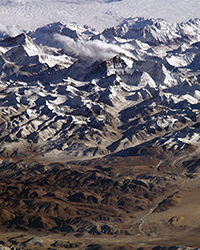 space station picture of Himalayas