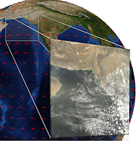 Dust from deserts travels to affect monsoon.