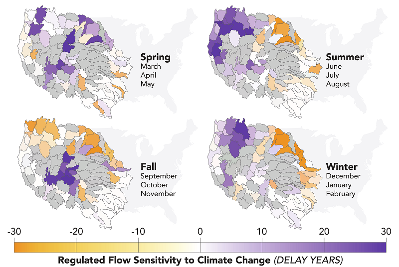 seasonal emergence of change in flow regimes