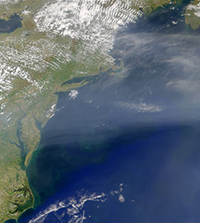 TCAP aerosol plume off NE US coast