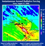 Pollutant map over Houston Texas.