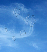 conceptual ice particles in cirrus clouds