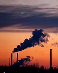 soot emissions from coal-burning power plant