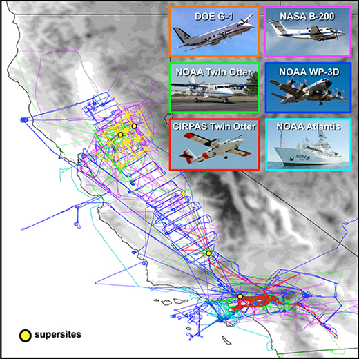 sampling paths CARES and CalNex