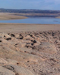 Folsom Lake drought in California