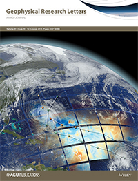 Cover of Geophysical Research Letters October 2014