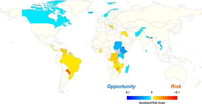 Hydropower world map