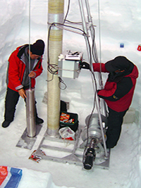 taking ice cores