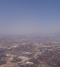 brown haze over Mexico City