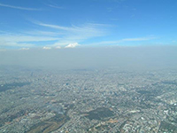 haze and smog over Mexico City