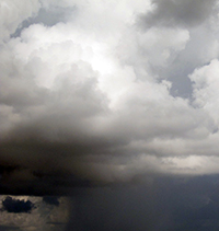 precipitating cloud at the start of the Madden-Julian oscillation