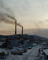 soot pollution in the Russian Arctic near Mumansk