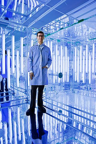Dr. John Shilling in PNNL Environmental Chamber