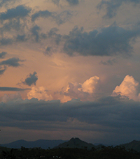 Tropical clouds.
