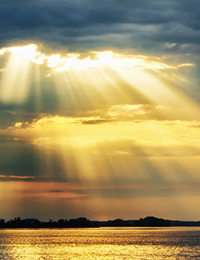 tropical clouds and sunlight