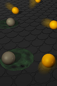 Abstract representation of sticky graphene