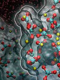Artistic view of crystal growth