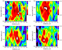 Frequency resolved TERS images of laser-irradiated region