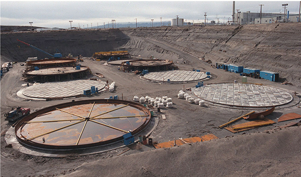 Tanks under construction