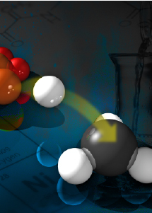 Artistic view of methane formation