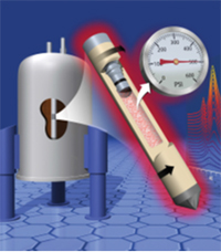 Artistic representation of rotor in NMR