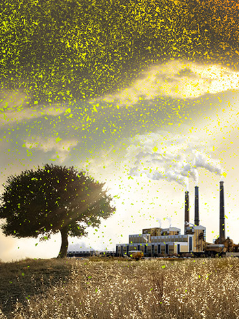 Aerosol sources, artistic representation
