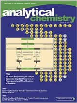 The cover of the October 15 issue of Analytical Chemistry depicts procedures used to determine protein post-translational modifications from the de novo-sequenced UStags on a background of partial sequences