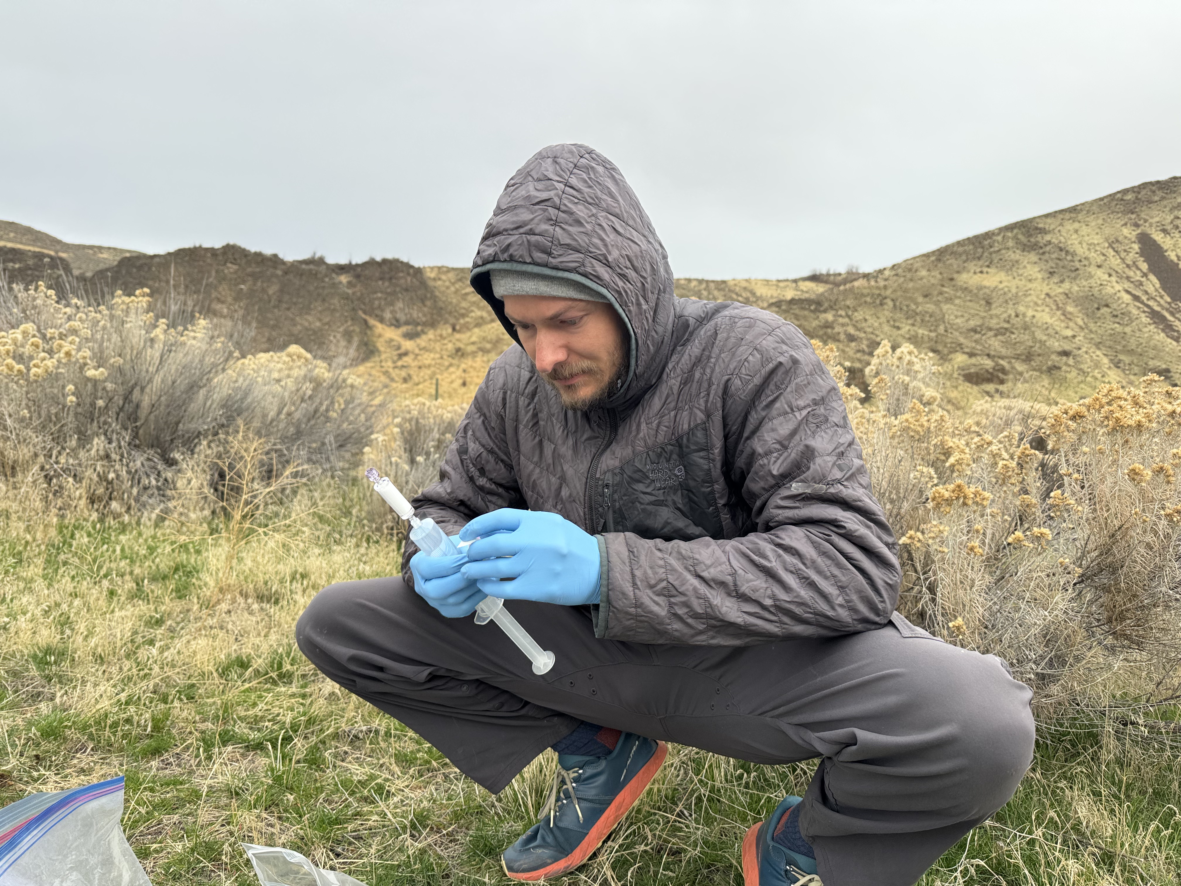 Peter Regier in the field