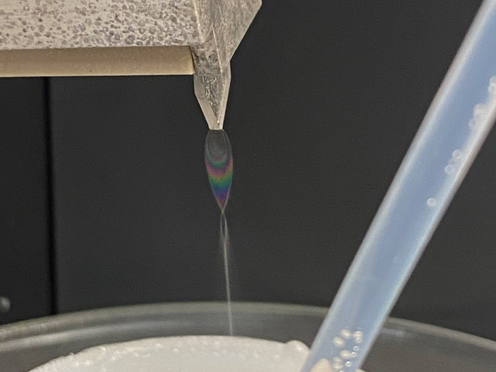 Thin sheet of liquid water