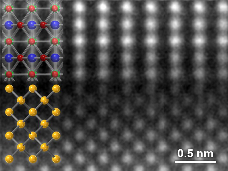 semiconductor atoms at an interface
