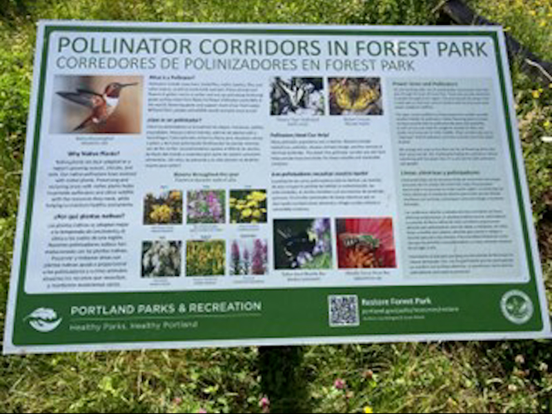 Portland Parks & Recreation Forest Park Sign