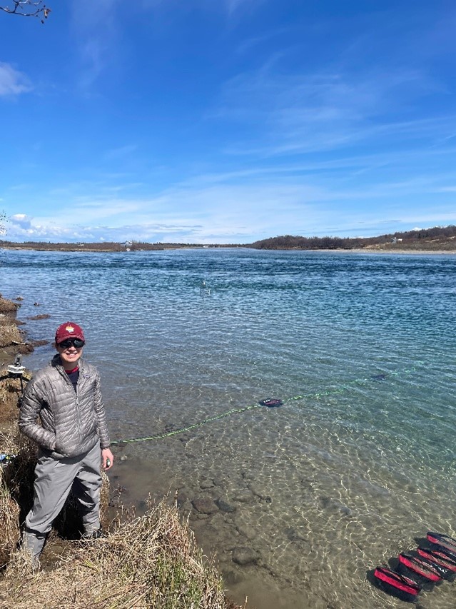 Photograph of Emma Cotter on an Alaskan shoreline