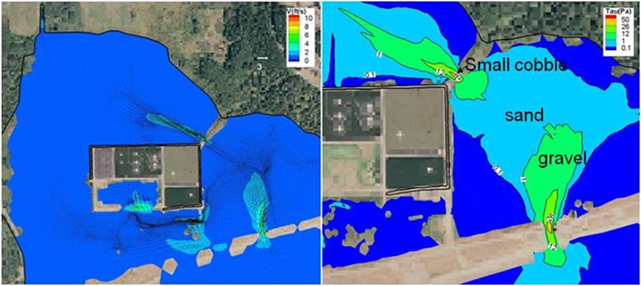 Crescent Harbor shear stress