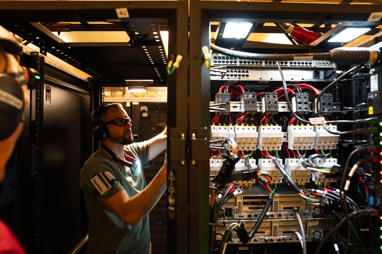 Man working on Crete computer hardware.