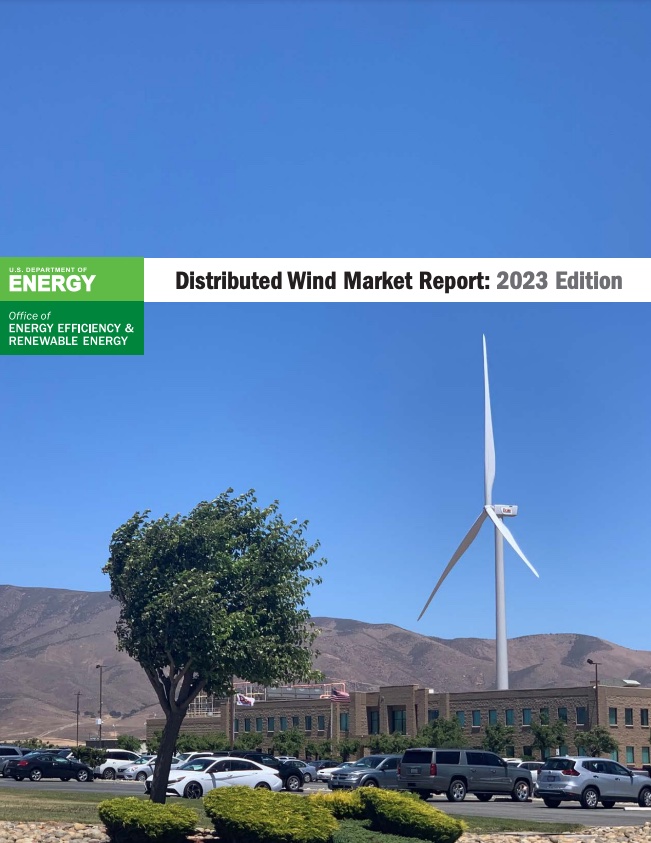 Cover of a report about distributed wind.
