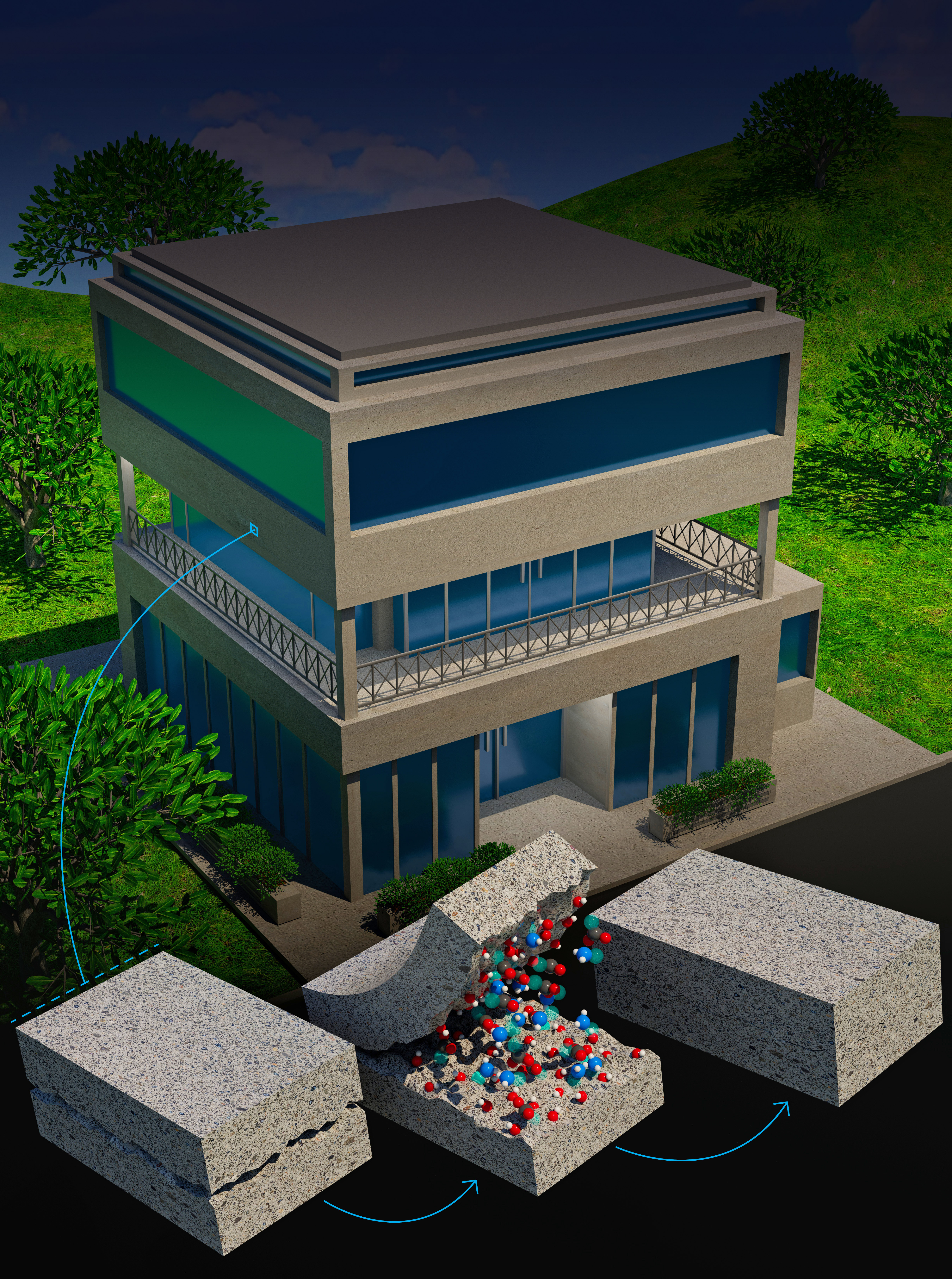 PaNaCEM™ self-healing cements — the world’s first molecular Velcro cement. (Image by Cortland Johnson.)