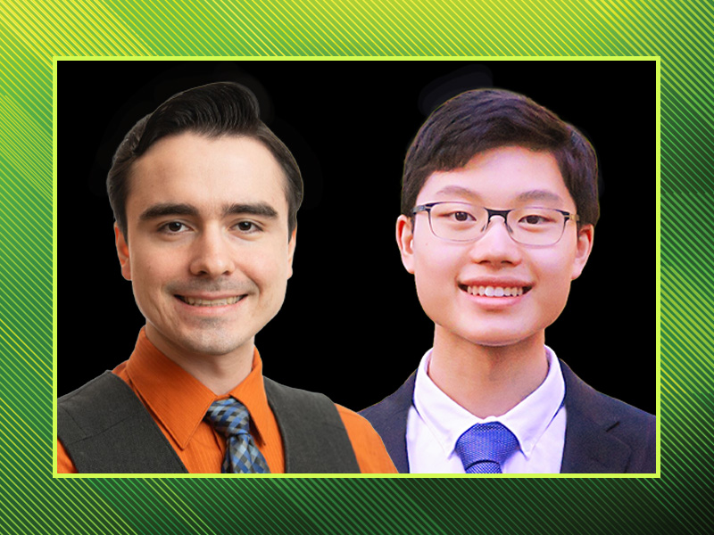 Portraits of Alex Smith and Joshua Chong 