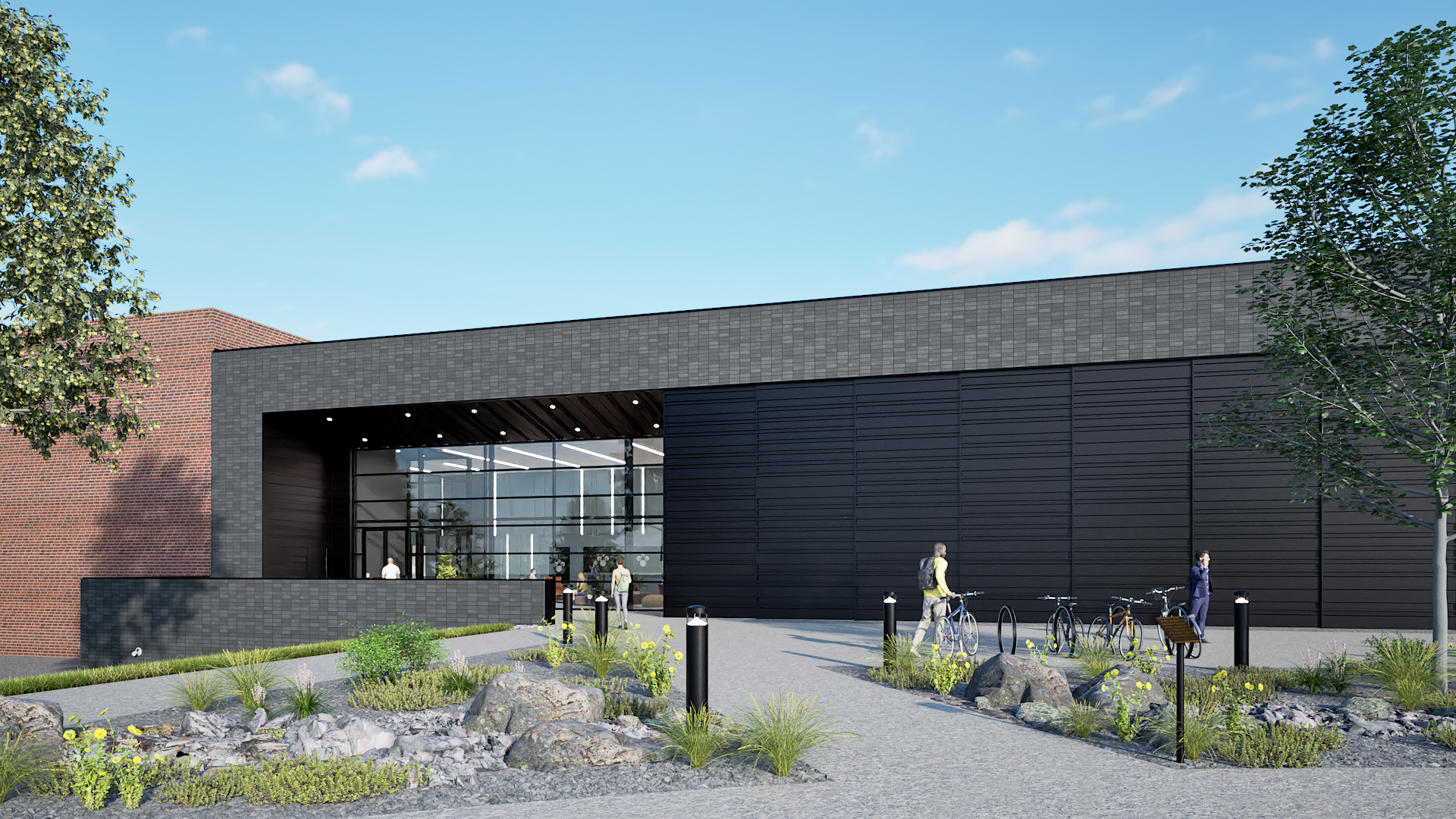 Visual mockup of EMSL’s in-development Microbial Molecular Phenotyping Capability facility extension, also known as M2PC.