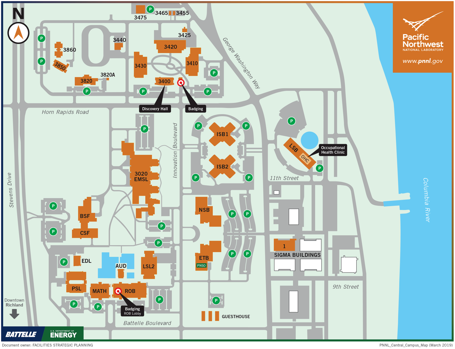 PNNL Central Campus Map PNNL Central Campus Map Updated