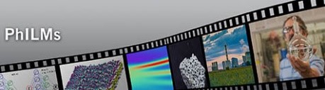 Film strip displaying scientific images