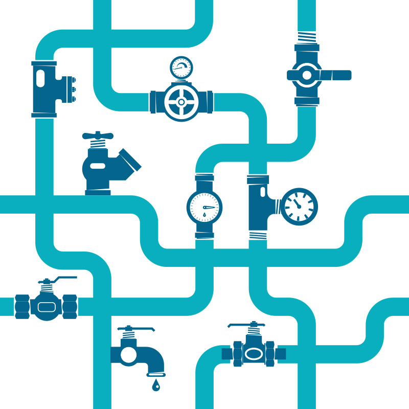 Illustration of water pipes