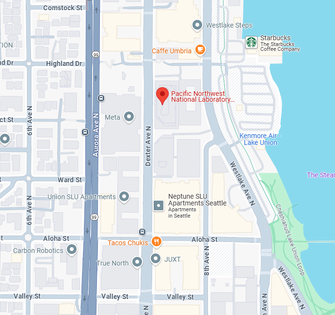 Google map showing the PNNL Seattle location