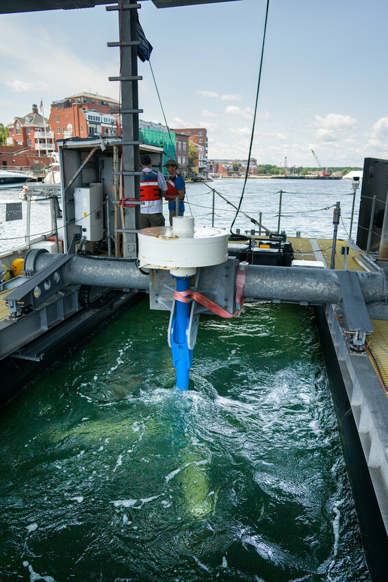 Tidal turbine at the Living Bridge Project