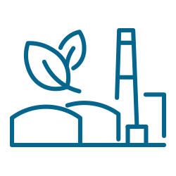 Line drawing of biogas